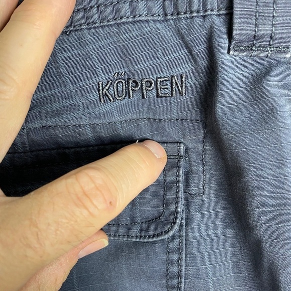 Koppen Men's Bluish-gray Check Chino Cargo Shorts Size 38 - Picture 6 of 12